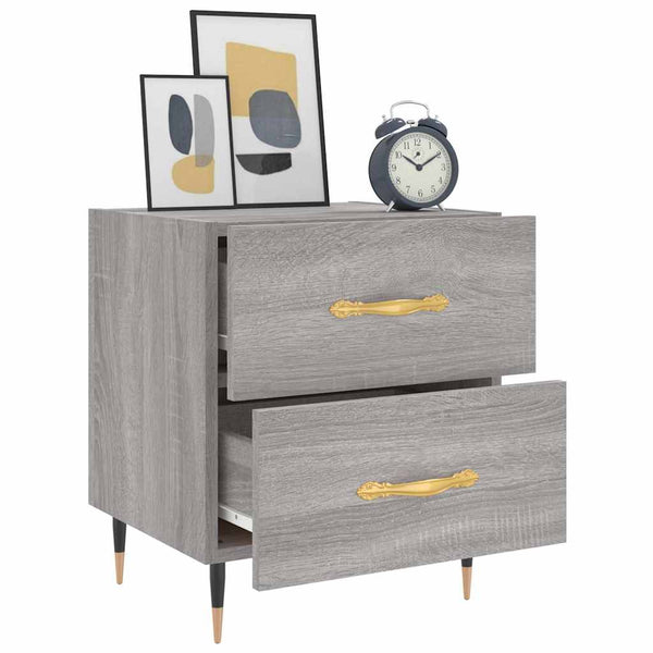 Grauer Nachttisch Sonoma, 40 cm