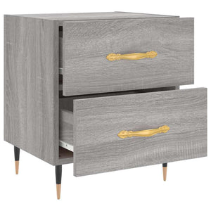 Grauer Nachttisch Sonoma, 40 cm