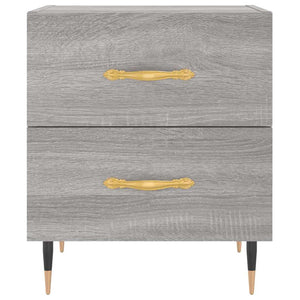 Grauer Nachttisch Sonoma, 40 cm
