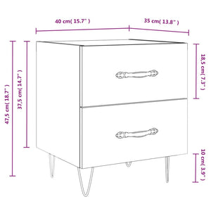 Nachttisch Braune Eiche 40 cm