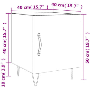 Nachttisch Braun Eichen-Optik 40x40x50 cm