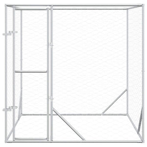Outdoor-Hundezwinger Silbern 2x2x2 m Verzinkter Stahl