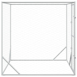 Outdoor-Hundezwinger Silbern 2x2x2 m Verzinkter Stahl