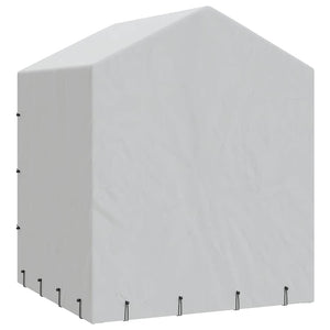 Outdoor-Hundezwinger mit Dach Silber 2x2x2,5 m Verzinkter Stahl