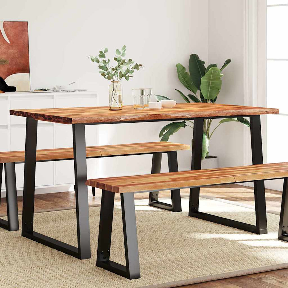 Esstisch Akazie Massivholz Baumkante 140 cm