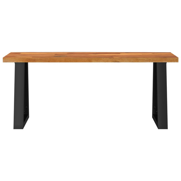 Baumkanten Bank Akazie Massivholz 110cm