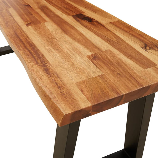 Baumkanten Bank Akazie Massivholz 110cm