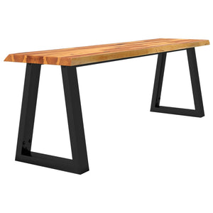 Baumkanten Bank Akazie Massivholz 140 cm