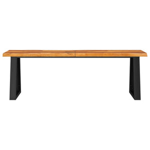 Baumkanten Bank Akazie Massivholz 140 cm