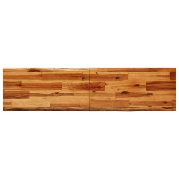 Baumkanten Bank Akazie Massivholz 140 cm
