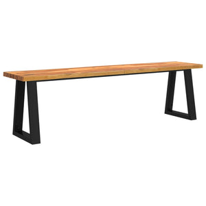 Baumkanten Bank Akazie Massivholz 160cm