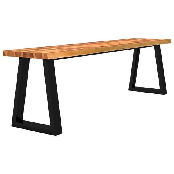 Baumkanten Bank Akazie Massivholz 160cm