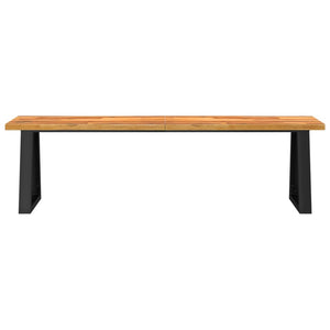 Baumkanten Bank Akazie Massivholz 160cm