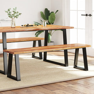 Baumkanten Bank Akazie Massivholz 160cm