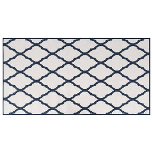Marineblau-Weißer Outdoor-Teppich 80x150cm