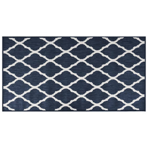 Marineblau-Weißer Outdoor-Teppich 80x150cm