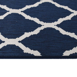 Marineblau-Weißer Outdoor-Teppich 80x150cm