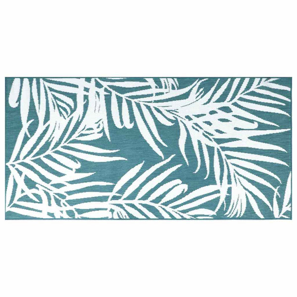 Aquablauer Outdoor-Teppich, 80x150 cm, beidseitig