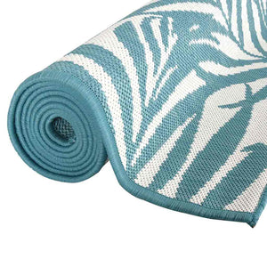 Aquablauer Outdoor-Teppich, 80x150 cm, beidseitig