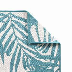 Aquablauer Outdoor-Teppich, 80x150 cm, beidseitig