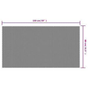 Aquablauer Outdoor-Teppich, 80x150 cm, beidseitig