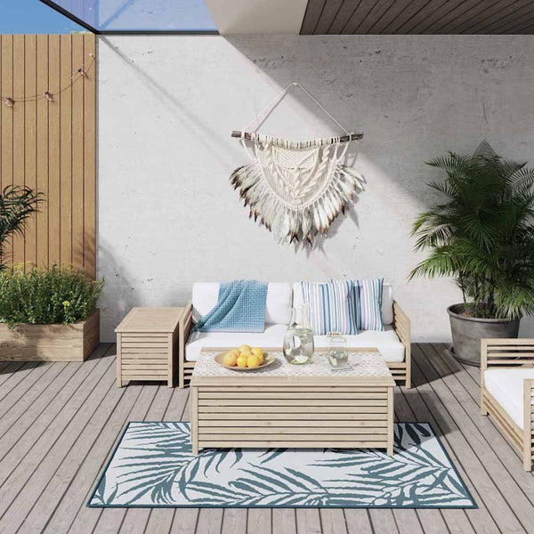 Aquablauer Outdoor-Teppich, 80x150 cm, beidseitig