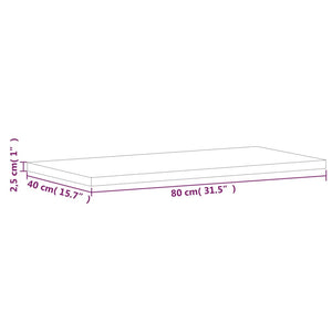 Massivholz Tischplatte Buche 80x40 cm
