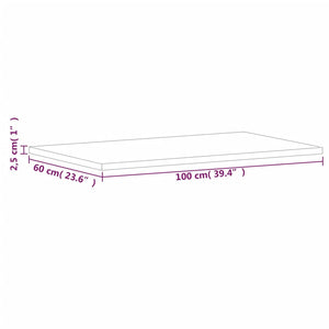 Massivholz Tischplatte Buche 100x60 cm