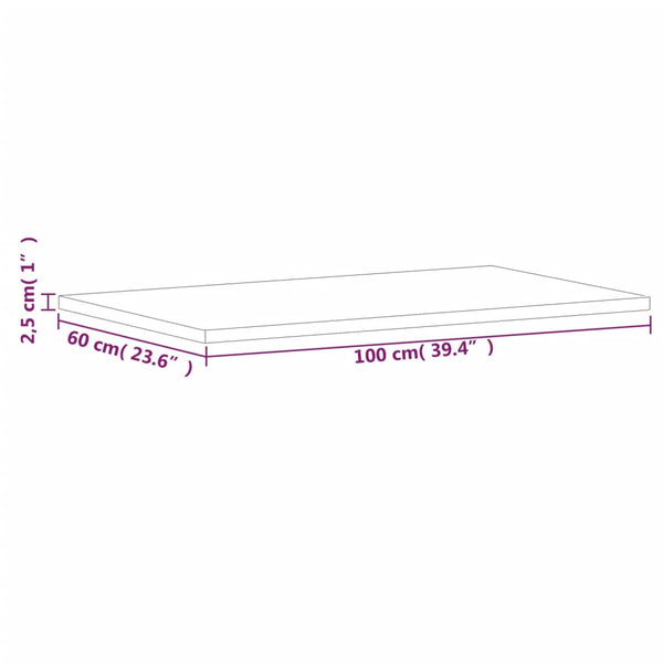 Massivholz Tischplatte Buche 100x60 cm