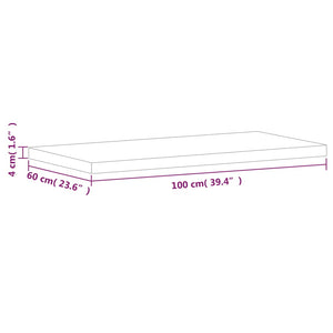 Massivholz Tischplatte Buche 100x60 cm
