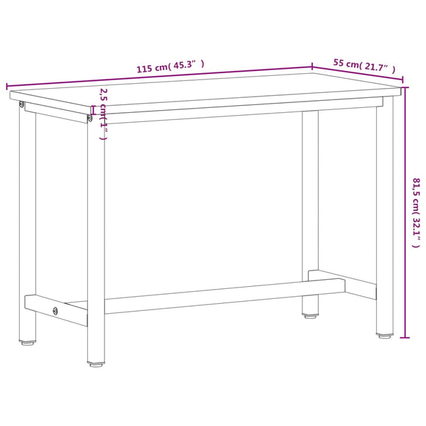 Werkbank Buche Massivholz 115 cm