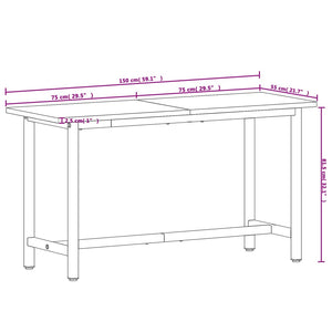 Werkbank Buche Massivholz 150 cm