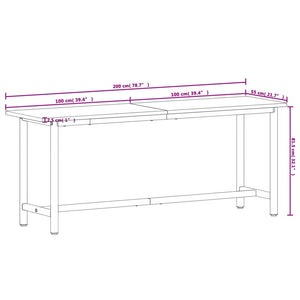 Werkbank Buche Massivholz 200 cm