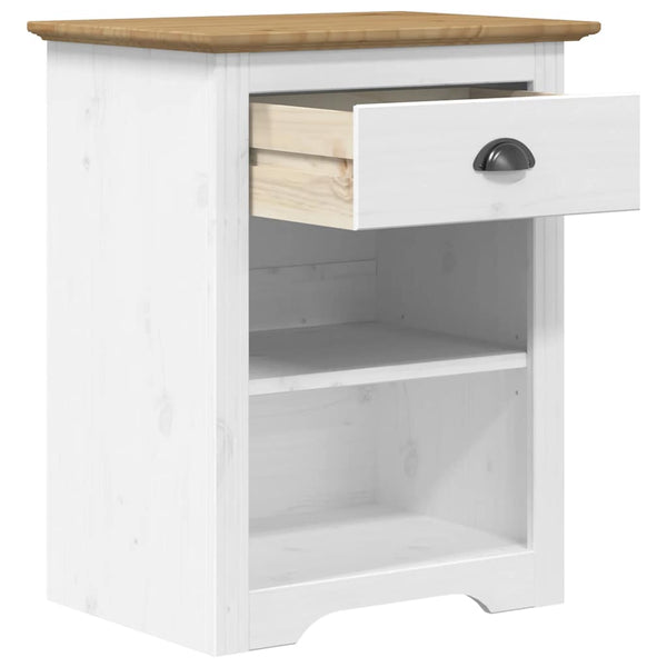 Nachttisch Kiefer Massivholz Braun
