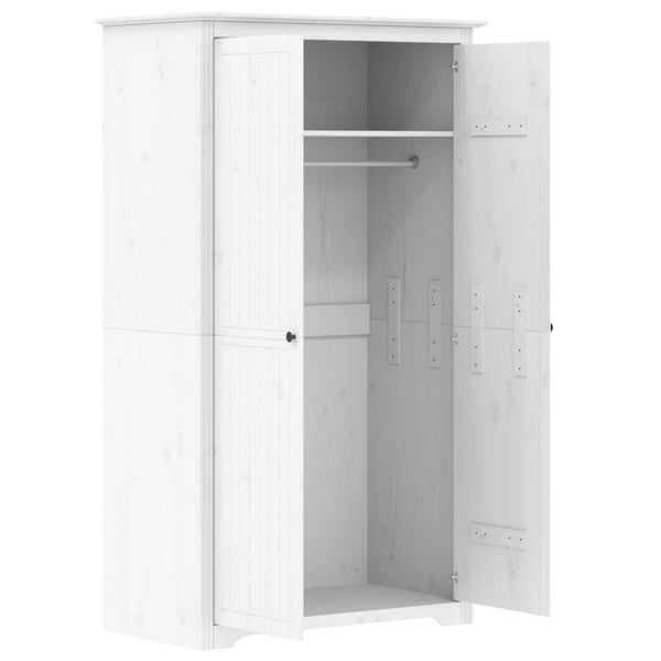 Kleiderschrank BODO Weiß Kiefer Massivholz