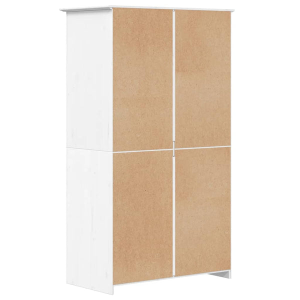 Kleiderschrank BODO Weiß Kiefer Massivholz