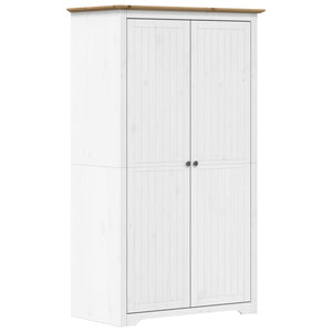 Kleiderschrank Kiefer Weiß/Braun 99x53,5x173 cm