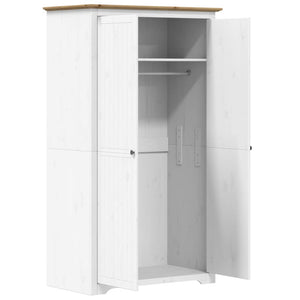 Kleiderschrank Kiefer Weiß/Braun 99x53,5x173 cm