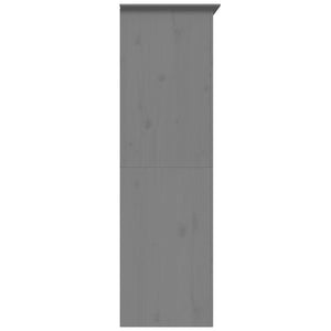 Kleiderschrank Grau Kiefer Massivholz 99x53,5x173 cm