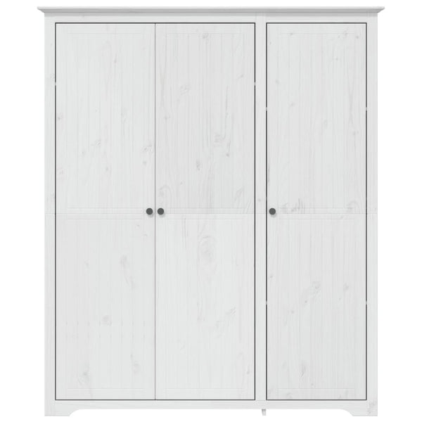 Kleiderschrank BODO Weiß Kiefer Massivholz