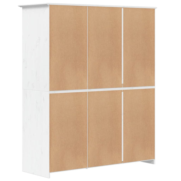 Kleiderschrank BODO Weiß Kiefer Massivholz