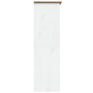 Kleiderschrank Kiefer Weiß/Braun 146 cm