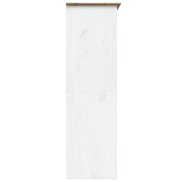 Kleiderschrank Kiefer Weiß/Braun 146 cm