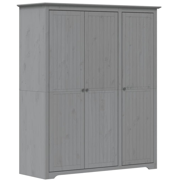 vidaXL Armoire BODO Gris 146x53,5x173 cm Bois de pin massif