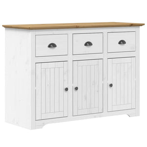 Sideboard Kiefer Massivholz Weiß/Braun 115,5 cm