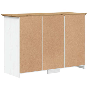 Sideboard Kiefer Massivholz Weiß/Braun 115,5 cm