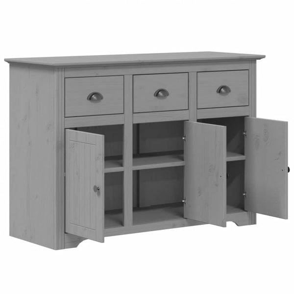 Sideboard Grau Kiefer Massivholz 115,5 cm