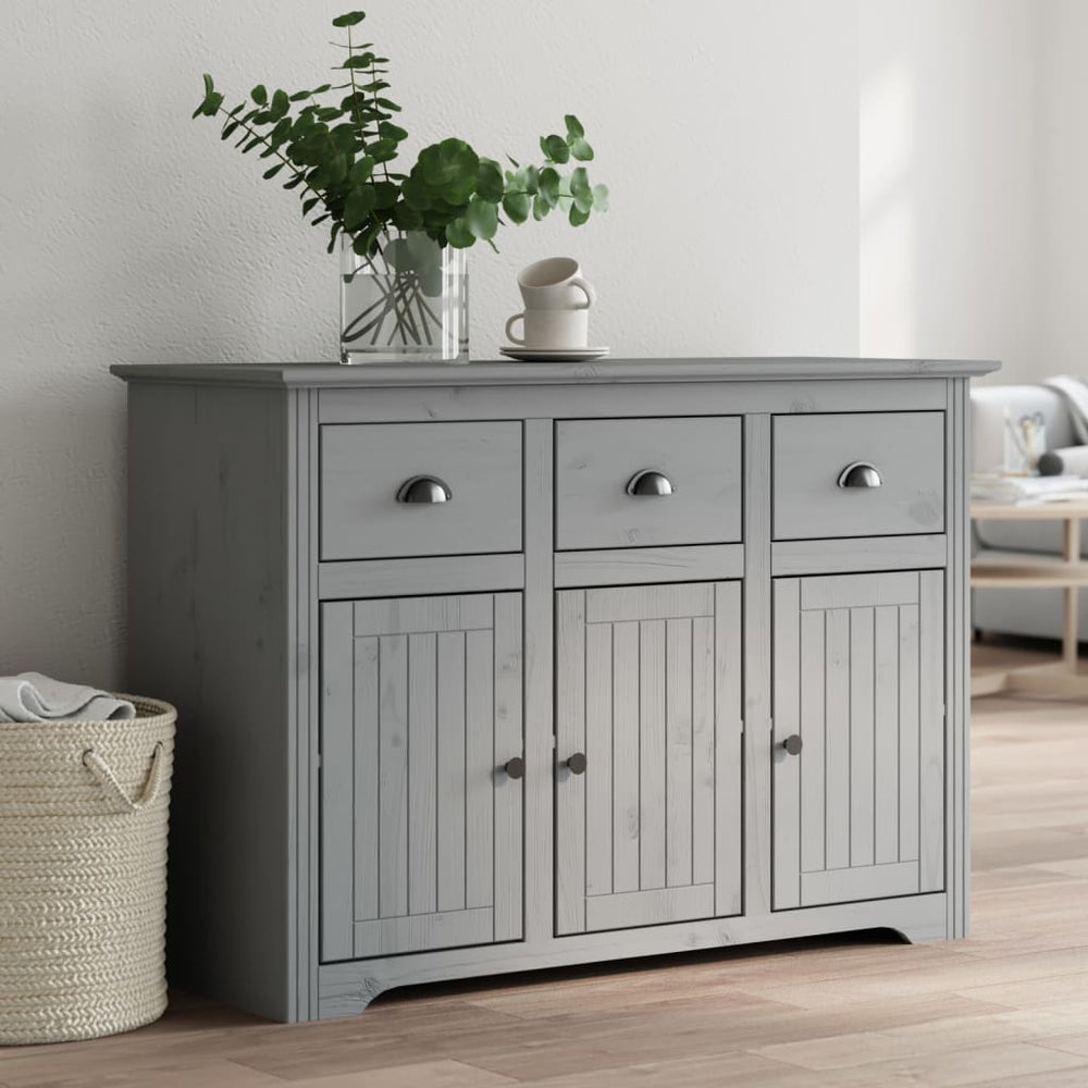 Sideboard Grau Kiefer Massivholz 115,5 cm