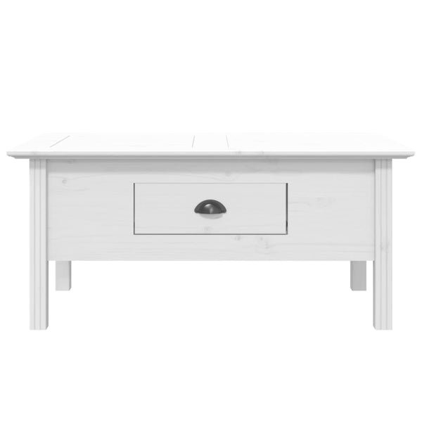 Weißer Couchtisch BODO Kiefer Massivholz 100x55 cm