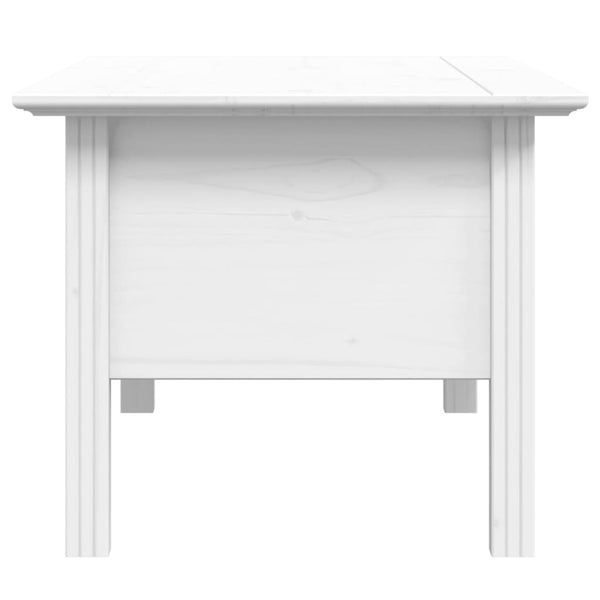 Weißer Couchtisch BODO Kiefer Massivholz 100x55 cm